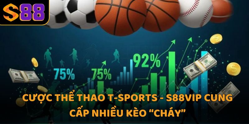 Cược thể thao t-sports - S88VIP cung cấp nhiều kèo “cháy”